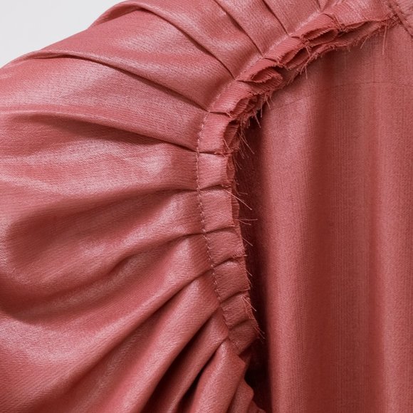 Ann Demeulemeester Dusty Rose Pleated Ruffle Top - Picture 6 of 11